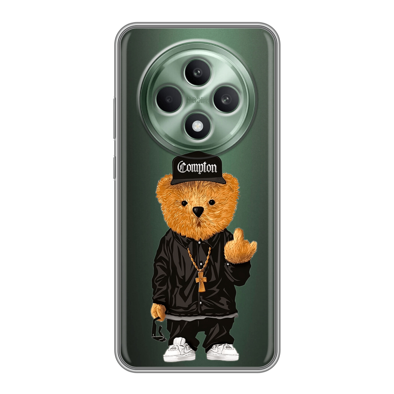 Силиконовый чехол на OPPO Reno12 F с принтом Мишка Силиконовый чехол на OPPO Reno12 F с принтом Мишка