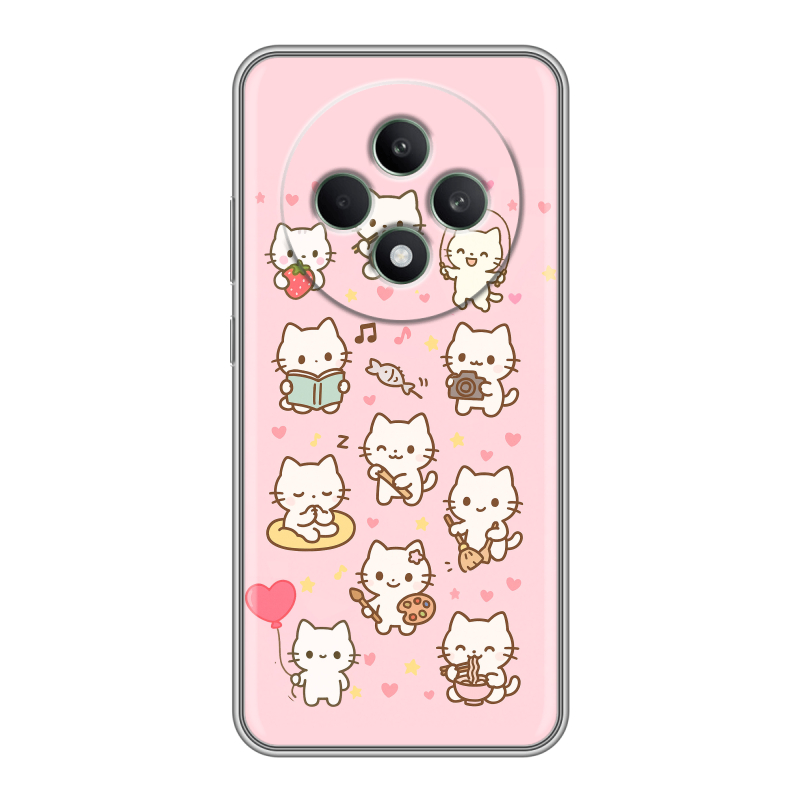 Силиконовый чехол на OPPO Reno12 F с принтом Hello Kitty Хелоу Кити Силиконовый чехол на OPPO Reno12 F с принтом Hello Kitty Хелоу Кити