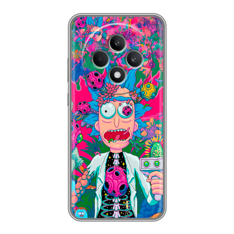 Силиконовый чехол на OPPO Reno12 F с принтом Рик и Морти Rick Morty Силиконовый чехол на OPPO Reno12 F с принтом Рик и Морти Rick Morty