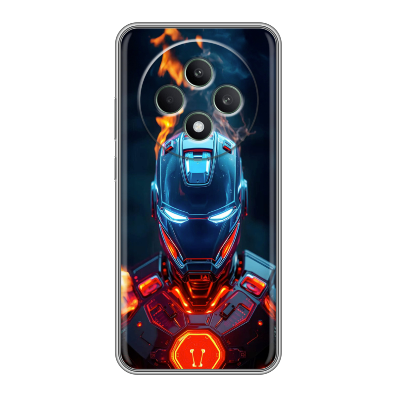 Силиконовый чехол на OPPO Reno12 F с принтом IronMan Железный человек Силиконовый чехол на OPPO Reno12 F с принтом IronMan Железный человек