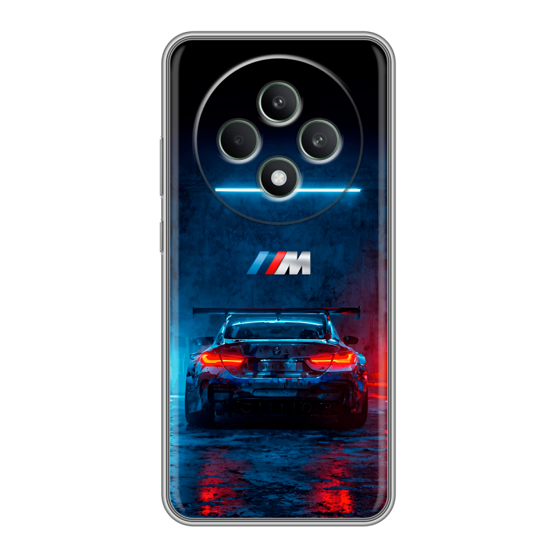 Силиконовый чехол на OPPO Reno12 F с принтом BMW БМВ Силиконовый чехол на OPPO Reno12 F с принтом BMW БМВ