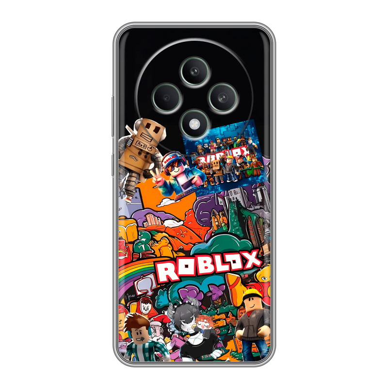 Силиконовый чехол на OPPO Reno12 F с принтом Roblox Роблокс Силиконовый чехол на OPPO Reno12 F с принтом Roblox Роблокс