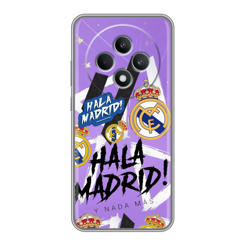 Силиконовый чехол на OPPO Reno12 F с принтом Real Madrid Реал Мадрид Силиконовый чехол на OPPO Reno12 F с принтом Real Madrid Реал Мадрид