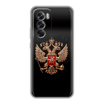 Силиконовый чехол на OPPO Reno12 Pro с принтом Герб России