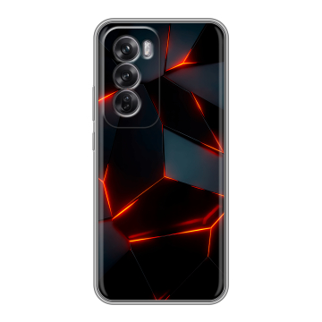 Силиконовый чехол на OPPO Reno12 Pro с принтом Яркие абстракции