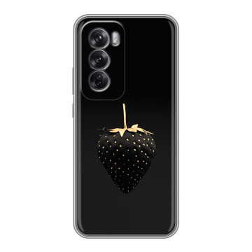 Силиконовый чехол на OPPO Reno12 Pro с принтом Черная клубника