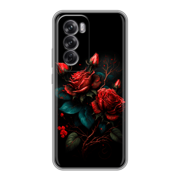 Силиконовый чехол на OPPO Reno12 Pro с принтом Розы красные