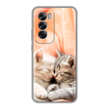 Силиконовый чехол на OPPO Reno12 Pro с принтом Котята