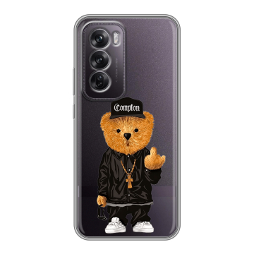 Силиконовый чехол на OPPO Reno12 Pro с принтом Мишка