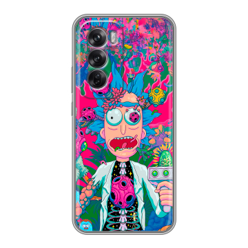 Силиконовый чехол на OPPO Reno12 Pro с принтом Рик и Морти Rick Morty