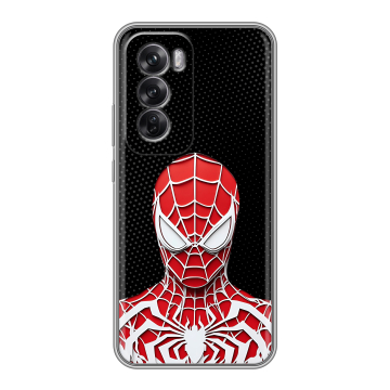 Силиконовый чехол на OPPO Reno12 Pro с принтом человек паук spiderman