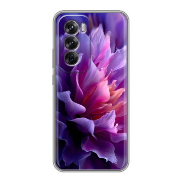 Силиконовый чехол на OPPO Reno12 Pro с принтом женский цветы