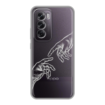 Силиконовый чехол на OPPO Reno12 Pro с принтом Сотворение мира
