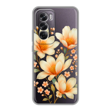 Силиконовый чехол на OPPO Reno12 Pro с принтом Цветы