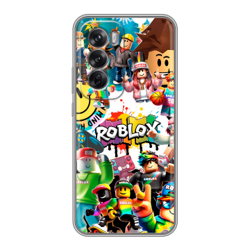 Силиконовый чехол на OPPO Reno12 Pro с принтом Roblox Роблокс