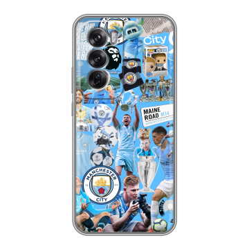 Силиконовый чехол на OPPO Reno12 Pro с принтом Man City Манчестер Сити