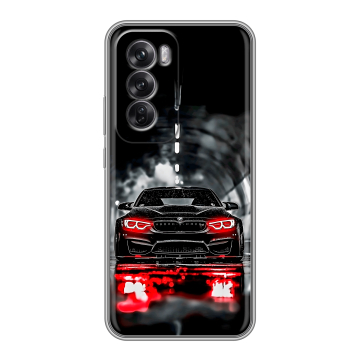 Силиконовый чехол на OPPO Reno12 Pro с принтом BMW БМВ