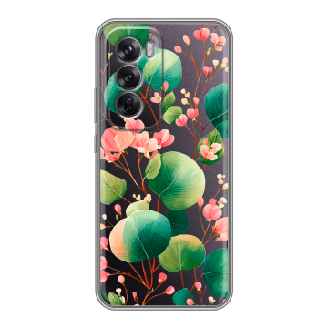 Силиконовый чехол на OPPO Reno12 Pro с принтом женский