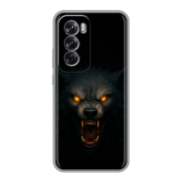 Силиконовый чехол на OPPO Reno12 Pro с принтом Волк