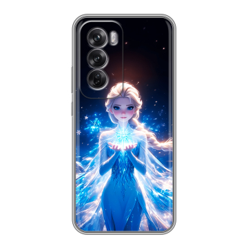Силиконовый чехол на OPPO Reno12 Pro с принтом Холодное сердце Frozen