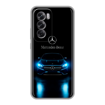 Силиконовый чехол на OPPO Reno12 Pro с принтом Mercedes Мерседес