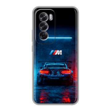 Силиконовый чехол на OPPO Reno12 Pro с принтом BMW БМВ