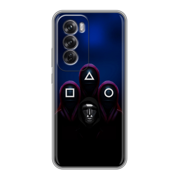 Силиконовый чехол на OPPO Reno12 Pro с принтом Игра Кальмара