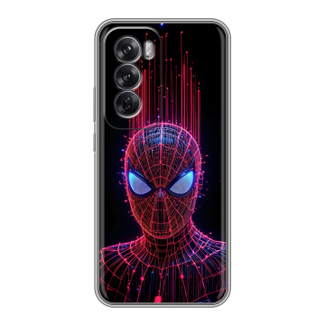 Силиконовый чехол на OPPO Reno12 Pro с принтом Spiderman Человек паук