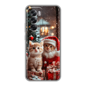 Силиконовый чехол на OPPO Reno12 Pro с принтом Новый год
