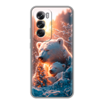 Силиконовый чехол на OPPO Reno12 Pro с принтом Новый год