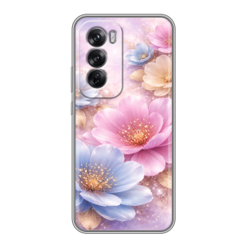 Силиконовый чехол на OPPO Reno12 Pro с принтом женский