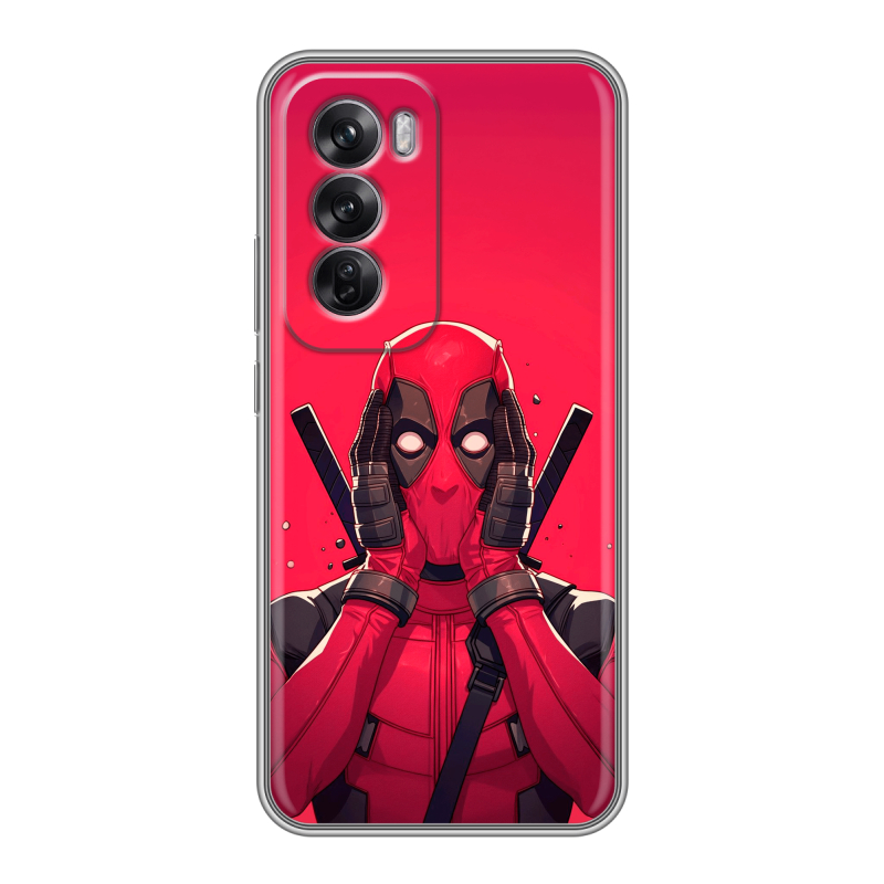 Силиконовый чехол на OPPO Reno12 Pro с принтом Дедпул Deadpool Силиконовый чехол на OPPO Reno12 Pro с принтом Дедпул Deadpool