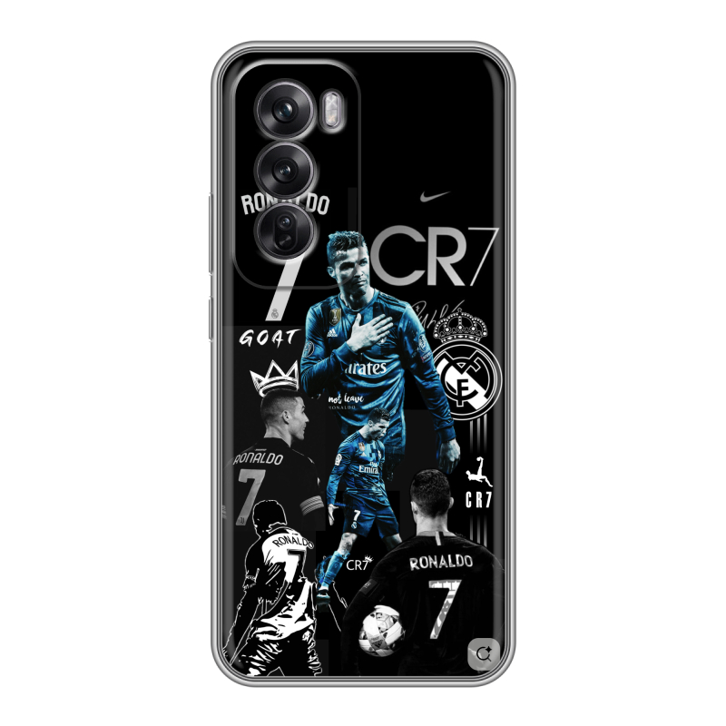 Силиконовый чехол на OPPO Reno12 Pro с принтом Реал Роналдо Силиконовый чехол на OPPO Reno12 Pro с принтом Реал Роналдо