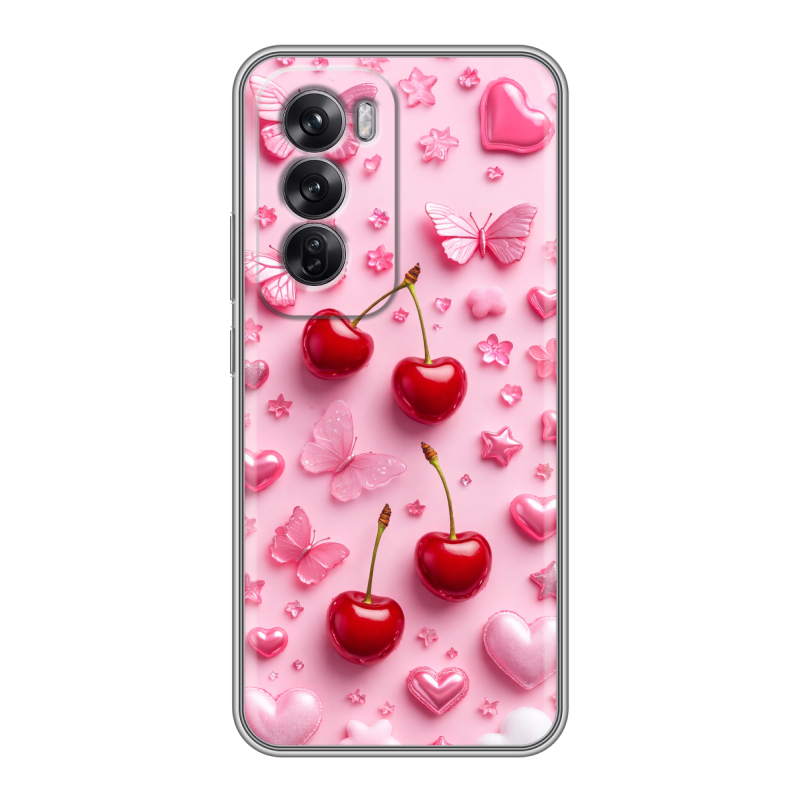 Силиконовый чехол на OPPO Reno12 Pro с принтом для девочек Силиконовый чехол на OPPO Reno12 Pro с принтом для девочек