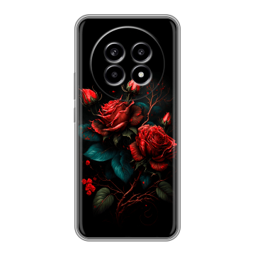 Силиконовый чехол на Realme 13 Pro с принтом Розы красные Силиконовый чехол на Realme 13 Pro с принтом Розы красные