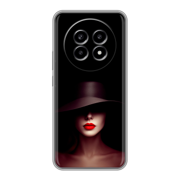 Силиконовый чехол на Realme 13 Pro с принтом Девушка в шляпе Силиконовый чехол на Realme 13 Pro с принтом Девушка в шляпе