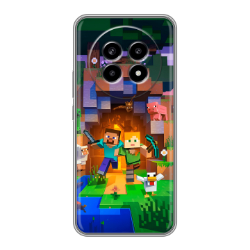 Силиконовый чехол на Realme 13 Pro с принтом Майнкрафт Minecraft Силиконовый чехол на Realme 13 Pro с принтом Майнкрафт Minecraft