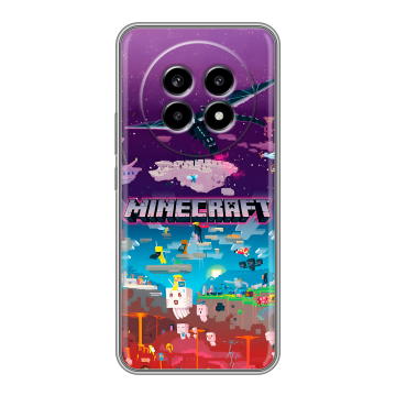 Силиконовый чехол на Realme 13 Pro с принтом Майнкрафт Minecraft Силиконовый чехол на Realme 13 Pro с принтом Майнкрафт Minecraft
