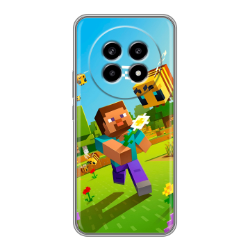 Силиконовый чехол на Realme 13 Pro с принтом Майнкрафт Minecraft