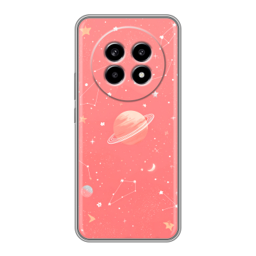 Силиконовый чехол на Realme 13 Pro с принтом Розовый космос Силиконовый чехол на Realme 13 Pro с принтом Розовый космос