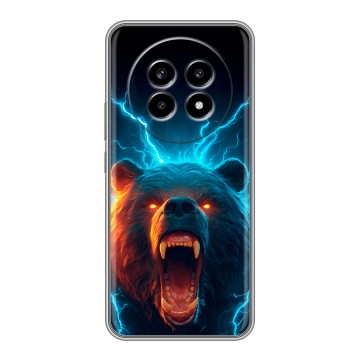 Силиконовый чехол на Realme 13 Pro с принтом Медведь Силиконовый чехол на Realme 13 Pro с принтом Медведь