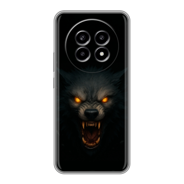 Силиконовый чехол на Realme 13 Pro с принтом Волк Силиконовый чехол на Realme 13 Pro с принтом Волк