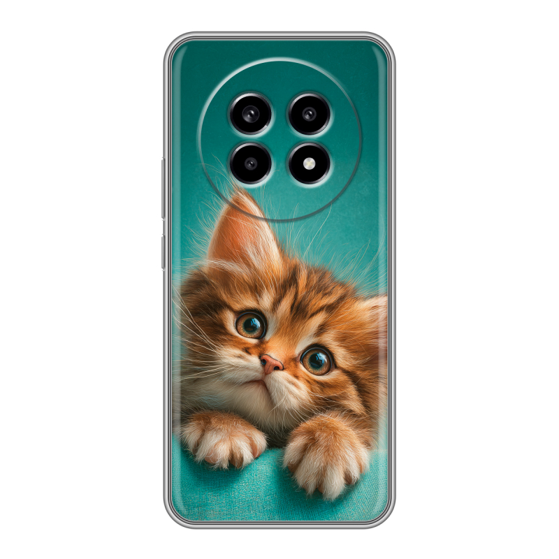 Силиконовый чехол на Realme 13 Pro с принтом котенок Силиконовый чехол на Realme 13 Pro с принтом котенок