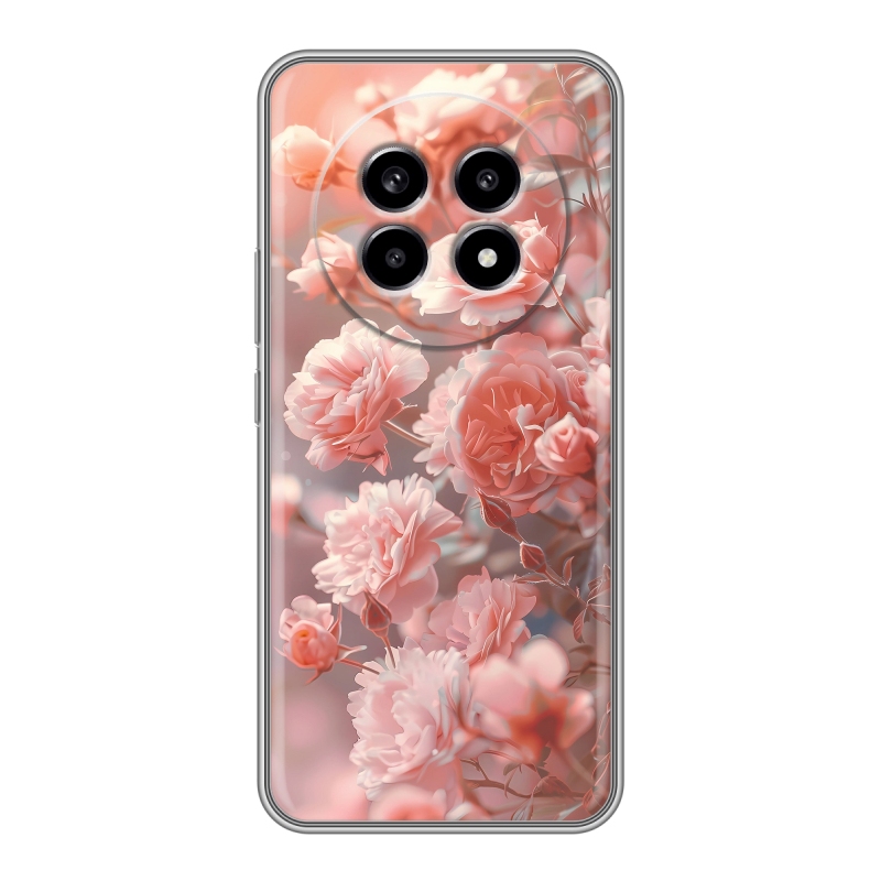 Силиконовый чехол на Realme 13 Pro с принтом Розовые розы Силиконовый чехол на Realme 13 Pro с принтом Розовые розы
