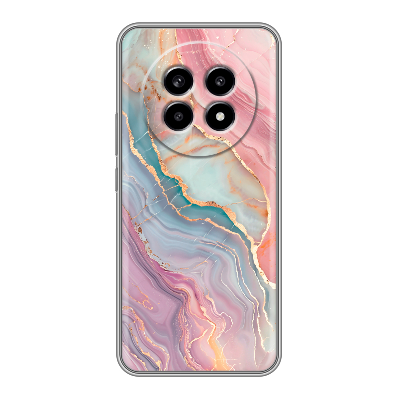 Силиконовый чехол на Realme 13 Pro с принтом розовый мрамор Силиконовый чехол на Realme 13 Pro с принтом розовый мрамор