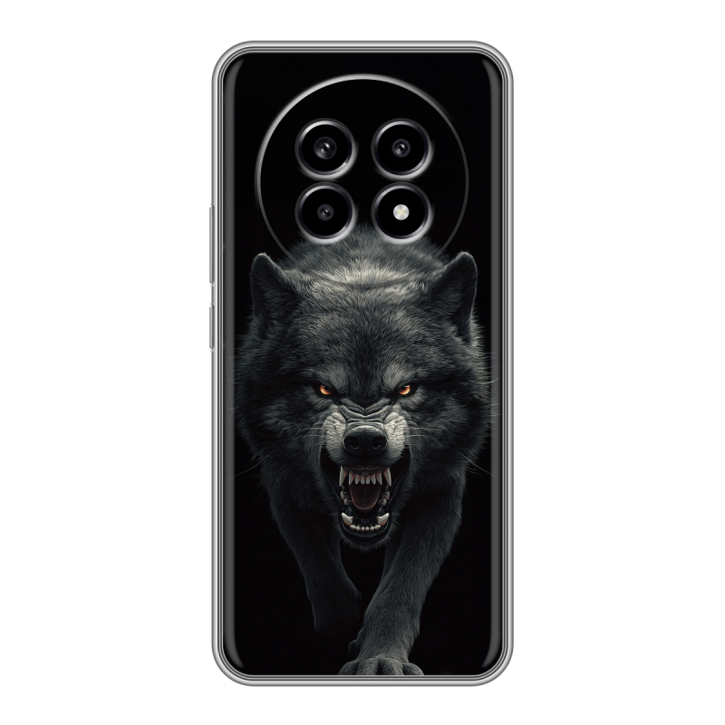 Силиконовый чехол на Realme 13 Pro с принтом Волк Силиконовый чехол на Realme 13 Pro с принтом Волк