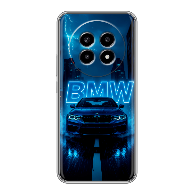 Силиконовый чехол на Realme 13 Pro с принтом BMW БМВ Силиконовый чехол на Realme 13 Pro с принтом BMW БМВ
