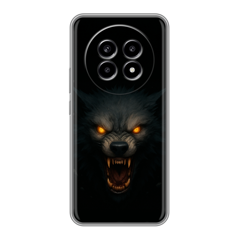 Силиконовый чехол на Realme 13 Pro с принтом Волк Силиконовый чехол на Realme 13 Pro с принтом Волк