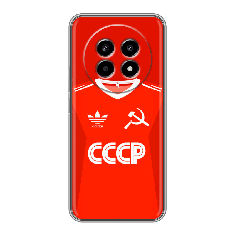 Силиконовый чехол на Realme 13 Pro с принтом Флаг Герб СССР Силиконовый чехол на Realme 13 Pro с принтом Флаг Герб СССР
