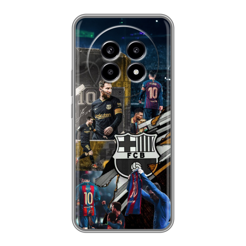 Силиконовый чехол на Realme 13 Pro с принтом Messi Barcelona Силиконовый чехол на Realme 13 Pro с принтом Messi Barcelona